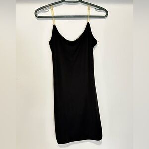 Black Bead LBD Invisible Straps